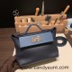 Hermes Mini 21cm kelly 2424 2Z/ Blue nuit & 78 /Blue Marine Silver Hardware Full Handmade