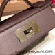 Hermes Mini 21cm kelly 2424 evercolor 0G /Rouge Sellier& Framboise Silver Hardware Full Handmade