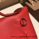 Hermes Mini 21cm kelly 2424 evercolor S3/Rouge Cœur Silver Hardware Full Handmade