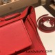 Hermes Mini 21cm kelly 2424 evercolor S3/Rouge Cœur Silver Hardware Full Handmade