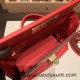 Hermes 21cm Mini kelly 2424 S3/Rouge Cœur evercolor Gold Hardware Full Handmade