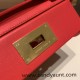 Hermes 21cm Mini kelly 2424 S3/Rouge Cœur evercolor Gold Hardware Full Handmade