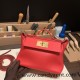 Hermes 21cm Mini kelly 2424 S3/Rouge Cœur evercolor Gold Hardware Full Handmade