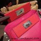 Hermes 21cm Mini kelly 2424 evercolor S3/Rouge Cœur Silver Hardware Full Handmade