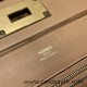 Hermes 21cm Mini kelly 2424 evercolor 0M/Chai Gold Hardware Full Handmade