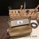 Hermes 21cm Mini kelly 2424 evercolor D0 /Beige de Weimar& 18 /Étoupe Grey Silver Hardware Full Handmade