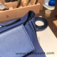 Hermes 21cm Mini kelly 2424 evercolor 7E /Blue Brighton Silver Hardware Full Handmade