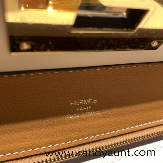 Hermes 21cm Mini kelly 2424 I2 /Nata Gold Hardware Full Handmade