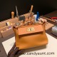 Hermes 21cm Mini kelly 2424 1H /Toffee Gold Hardware Full Handmade