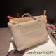 Hermes 21cm Mini kelly 2424 18/Étoupe Grey Silver Hardware Full Handmade