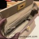 Hermes 21cm Mini kelly 2424 18/Étoupe Grey Silver Hardware Full Handmade