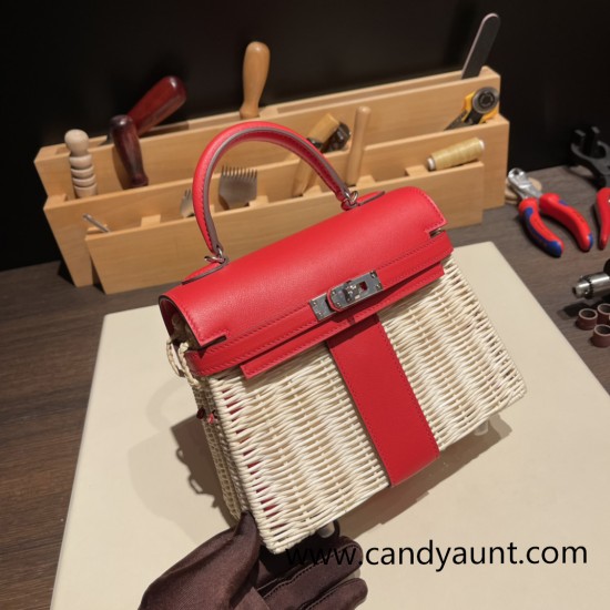 hermes Kelly picnic S3/Rouge Cœur Full Handmade