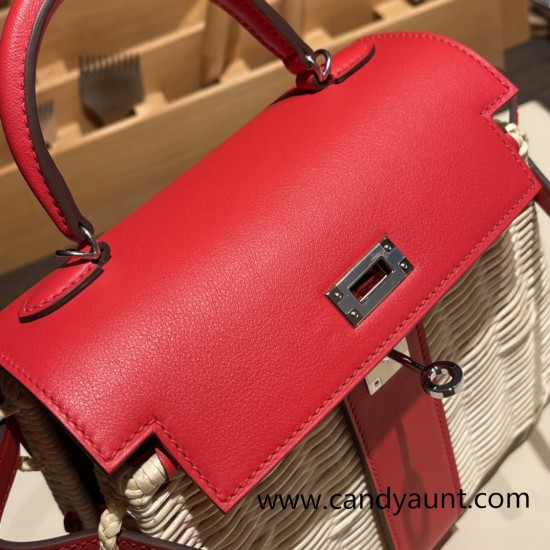 hermes Kelly picnic S3/Rouge Cœur Full Handmade