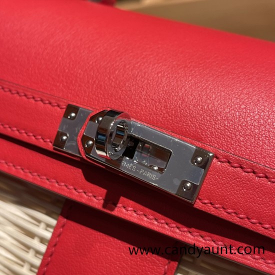 hermes Kelly picnic S3/Rouge Cœur Full Handmade