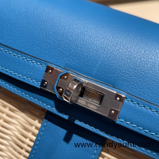 hermes Kelly picnic 0F /Blue Frida Full Handmade