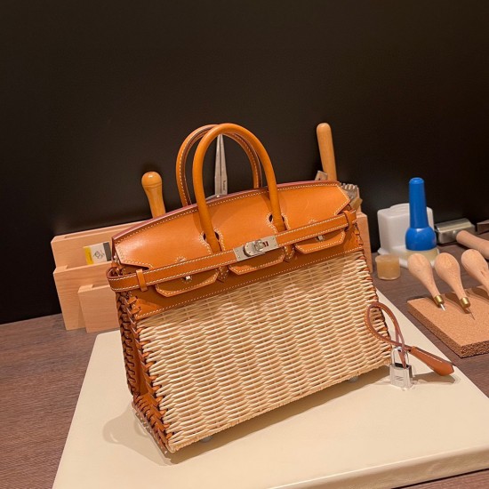 hermes Birkin picnic Barenia Full Handmade  