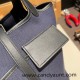 Hermes Picotin  Swift & canvas cargo 18cm 73 /Blue Saphir & 89/Black Silver Hardware