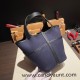 Hermes Picotin  Swift & canvas cargo 18cm 73 /Blue Saphir & 89/Black Silver Hardware