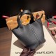 Hermes Picotin cargo Clemence 18cm 89 /Black (Noir) Silver Hardware