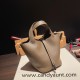 Hermes Picotin Clemence 18cm 8C/ Elephant Grey Silver Hardware