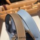 Hermes Picotin Clemence 18cm J7 /Blue Lin& 18/Étoupe Grey Silver Hardware