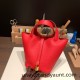 Hermes Picotin Clemence 18cm 0G /Rouge Sellier Gold Hardware