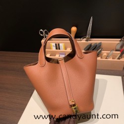 Hermes Picotin Clemence 18cm 37/Gold Gold Hardware