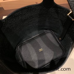 Hermes Picotin Clemence 18cm 89 /Black Gold Hardware