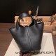 Hermes Picotin Clemence 18cm 89 /Black Silver Hardware