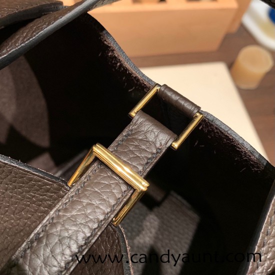 Hermes Picotin Clemence 18cm so black Gold Hardware