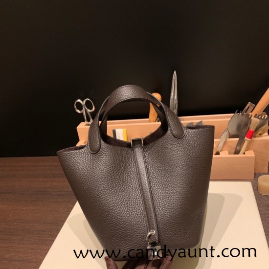 Hermes Picotin Clemence 18cm 46 /Ebene Gold Hardware