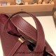 Hermes Picotin Clemence 18cm 0G/ Rouge Sellier Gold Hardware