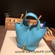 Hermes Picotin Clemence 18cm P3 /Blue du Nord Gold Hardware