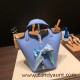 Hermes Picotin Clemence 18cm 2T /Blue Paradise Silver Hardware