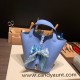 Hermes Picotin Clemence 18cm 2T /Blue Paradise Silver Hardware