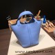 Hermes Picotin Clemence 18cm 2T /Blue Paradise Silver Hardware