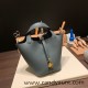 Hermes Picotin Clemence 18cm Y7/ Blue Orage Gold Hardware