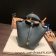 Hermes Picotin Clemence 18cm Y7/ Blue Orage Gold Hardware