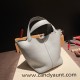 HERMES Picotin Lock 22 CLEMENCE 08/Blue Pale Silver Hardware