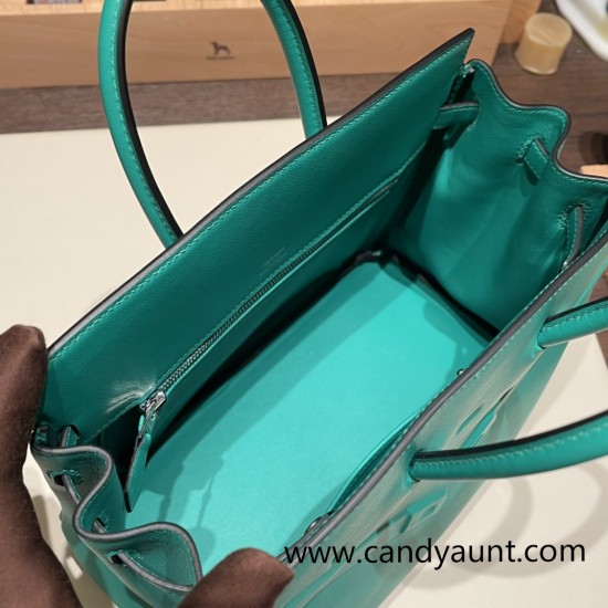 Hermes Shadow Birkin 25 6W /Menthe Full Handmade