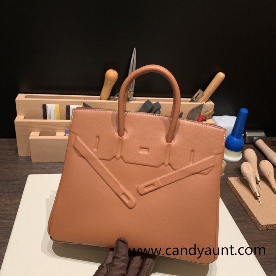 Hermes Shadow Birkin 25 37 /Gold Full Handmade